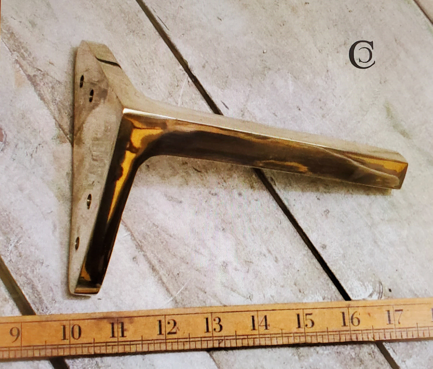 Furniture Support Leg Brass plated 7" (set of 4 legs)