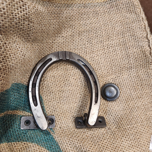 Door Knocker Horseshoe Antique Iron 105mm x 112mm