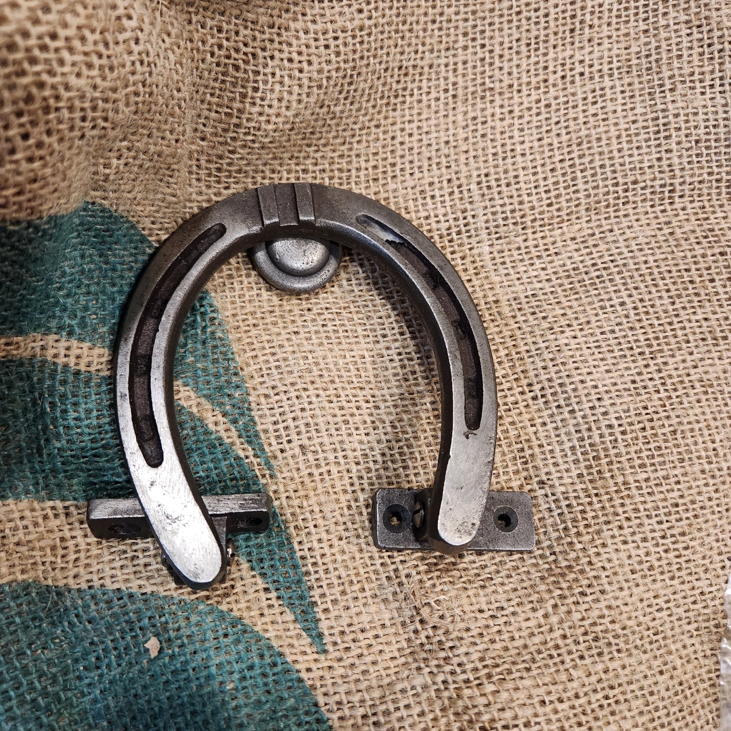 Door Knocker Horseshoe Antique Iron 105mm x 112mm