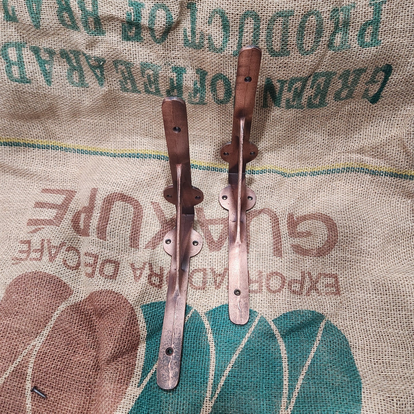 Gallows Cast Iron Bracket Plain Lugs Antique Copper finish 8.5″ x 8.5″