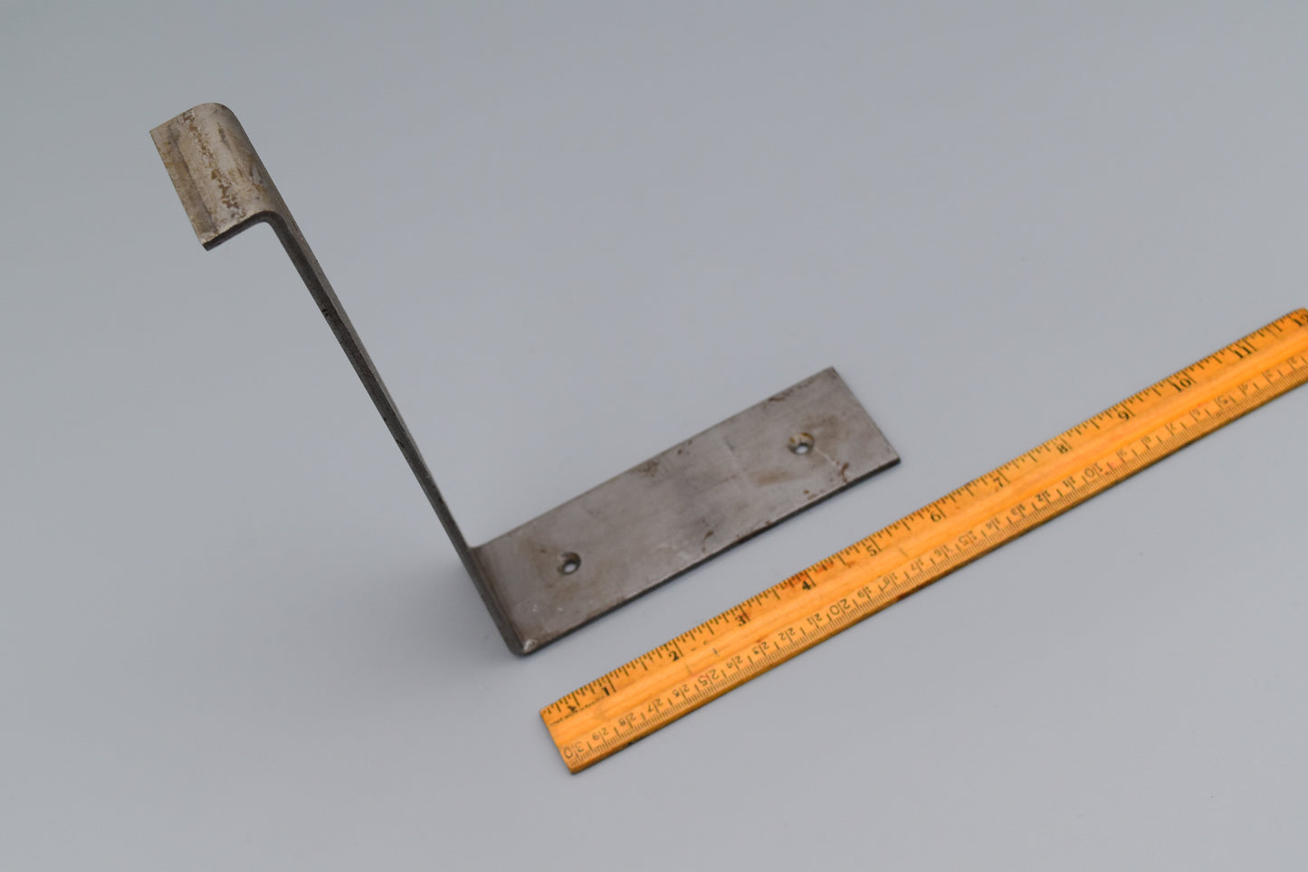 Hand forged bracket, soft industrial look