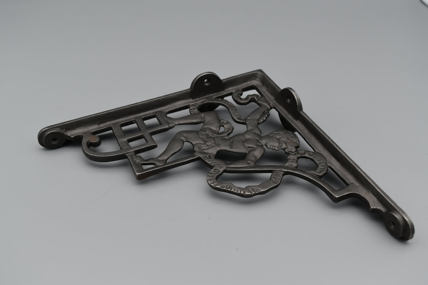 Cherub Shelf Bracket - Antique Iron - 9.5” x 9.5”