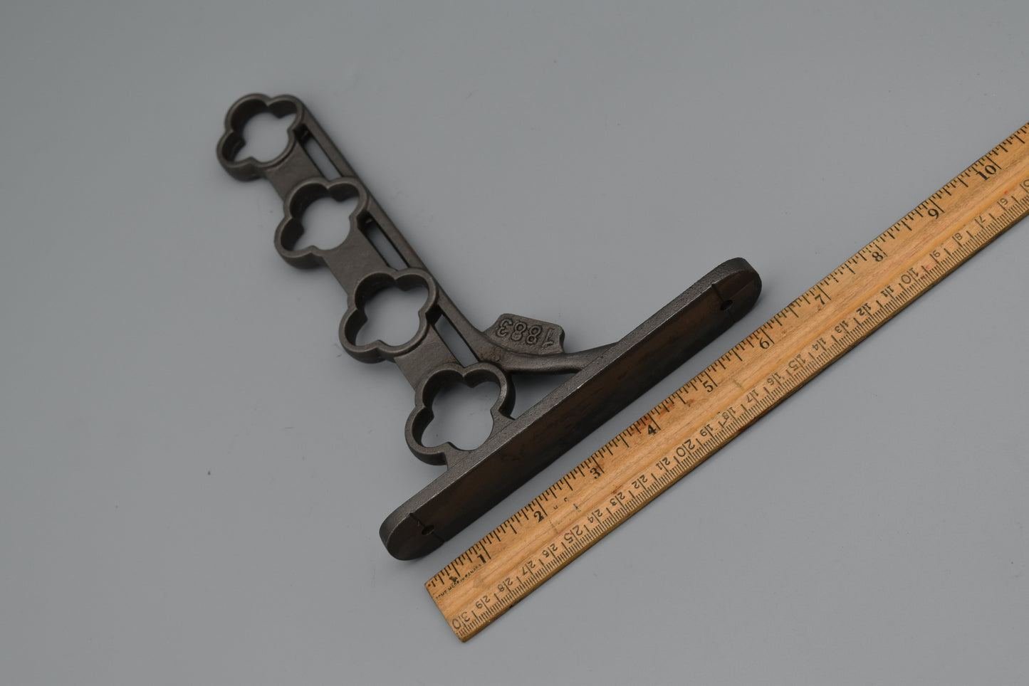 Vintage 1883 Clothes Airer Wall Bracket - antique iron