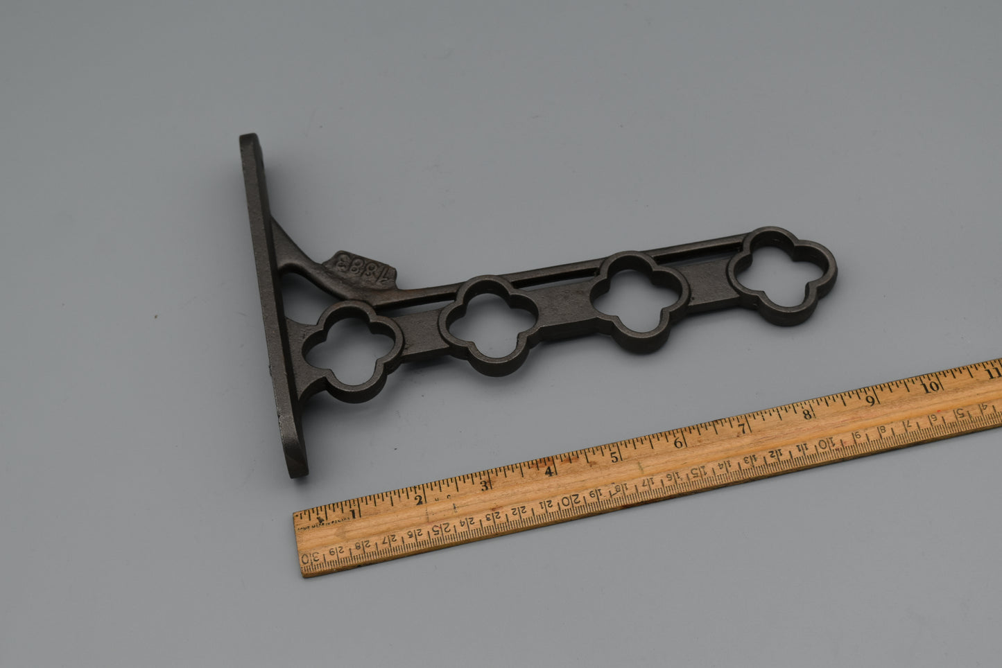 Vintage 1883 Clothes Airer Wall Bracket - antique iron