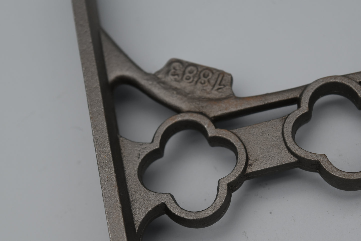 Vintage 1883 Clothes Airer Wall Bracket - antique iron
