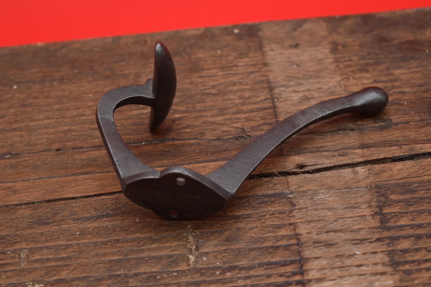 Coat Hook BOWLER TOP HAT Wide Cast Antique Iron 125mm