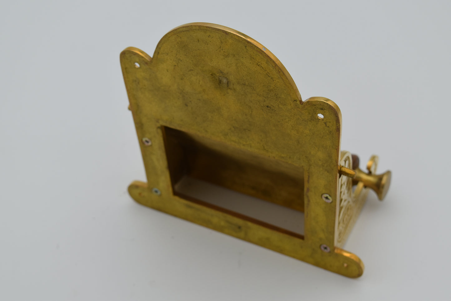 The Bury St London Solid Solid brass toilet toll holder Roll size  4.5 " wide X 4.5 " diameter