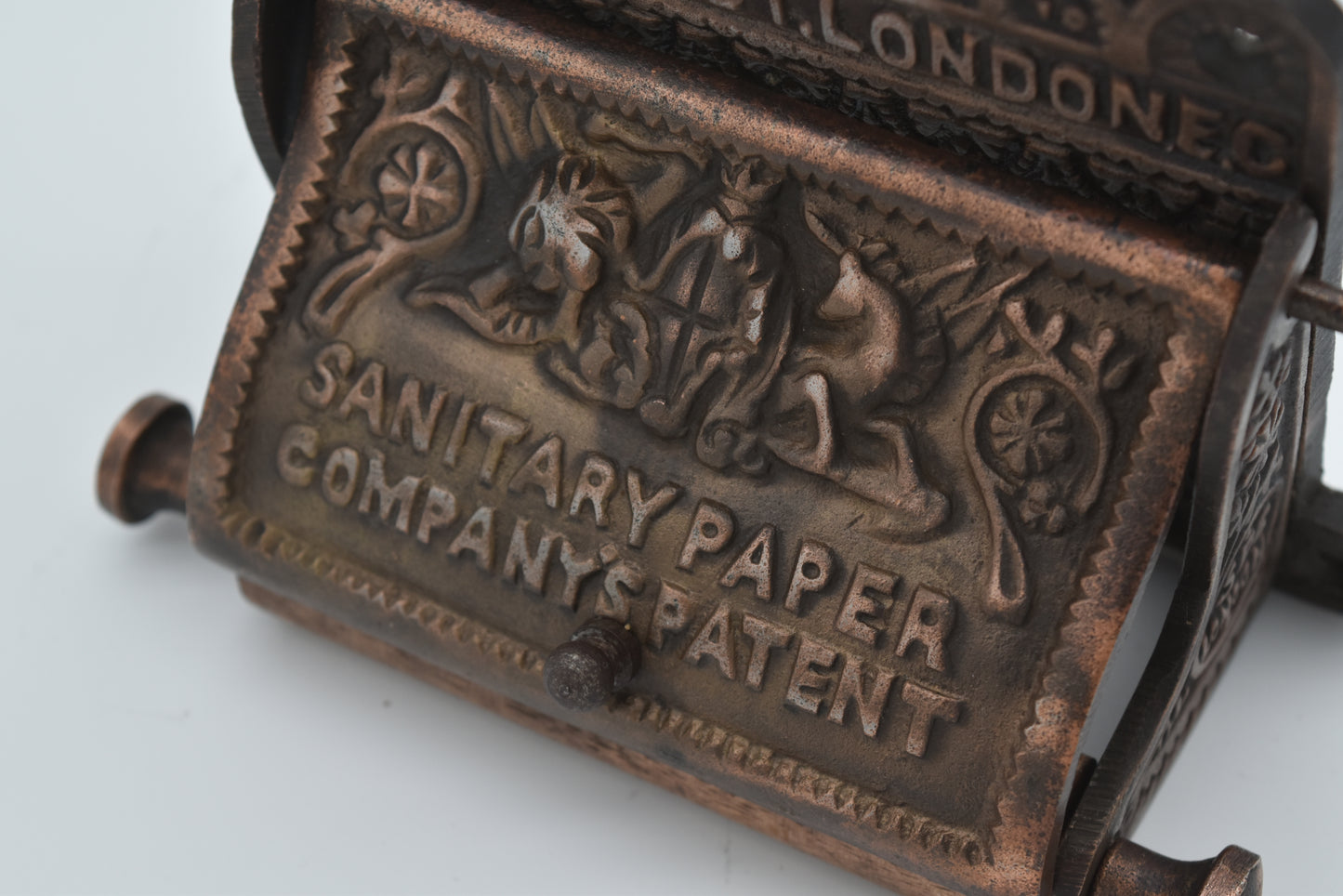 Bury St London cast iron - Antique Copper finish Toilet Paper Holder