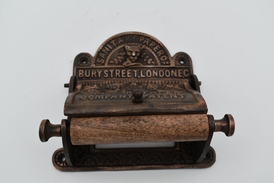 Bury St London Antique Copper Toilet Paper Holder