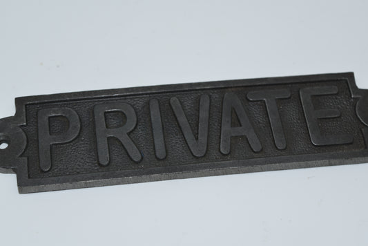 PRIVATE Plaque