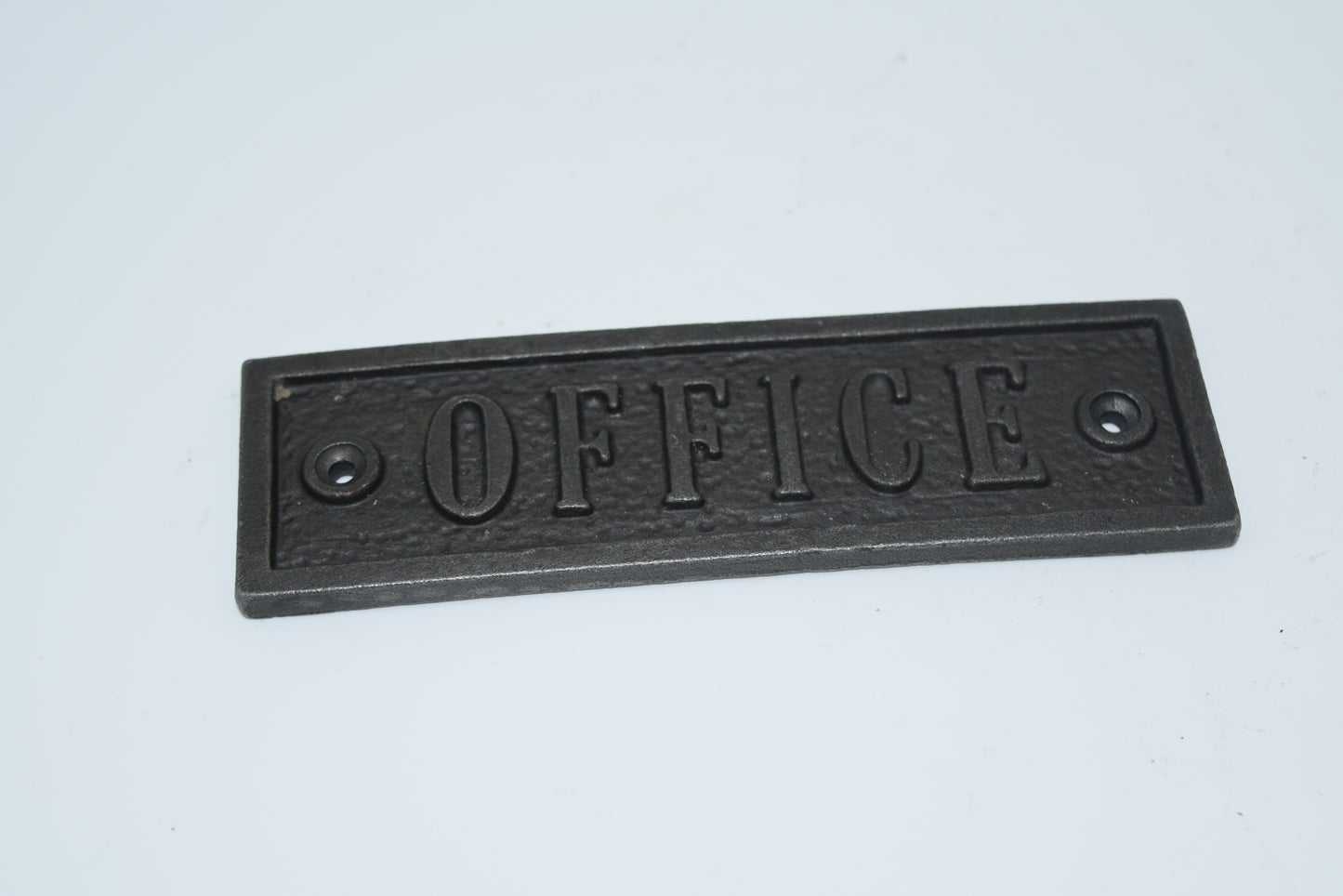 Plaque OFFICE Cast Antique Iron 150mm x 45mm
