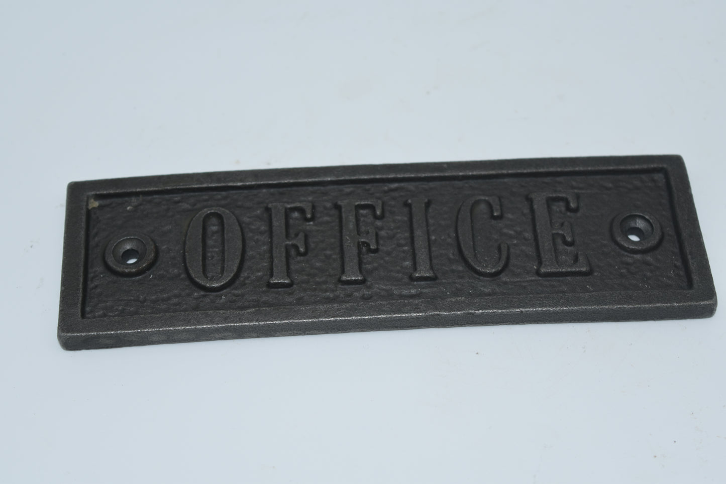 Plaque OFFICE Cast Antique Iron 150mm x 45mm
