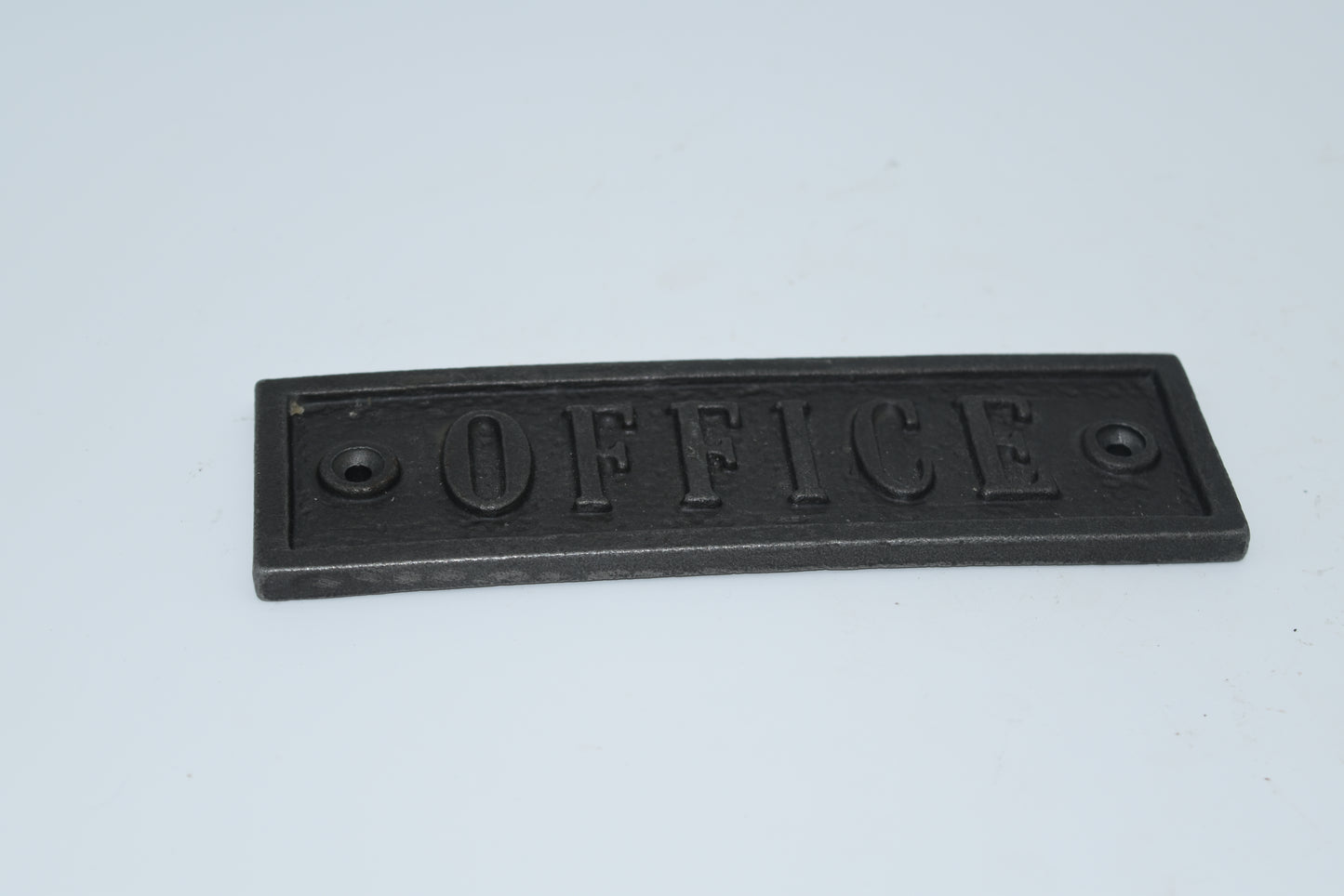 Plaque OFFICE Cast Antique Iron 150mm x 45mm