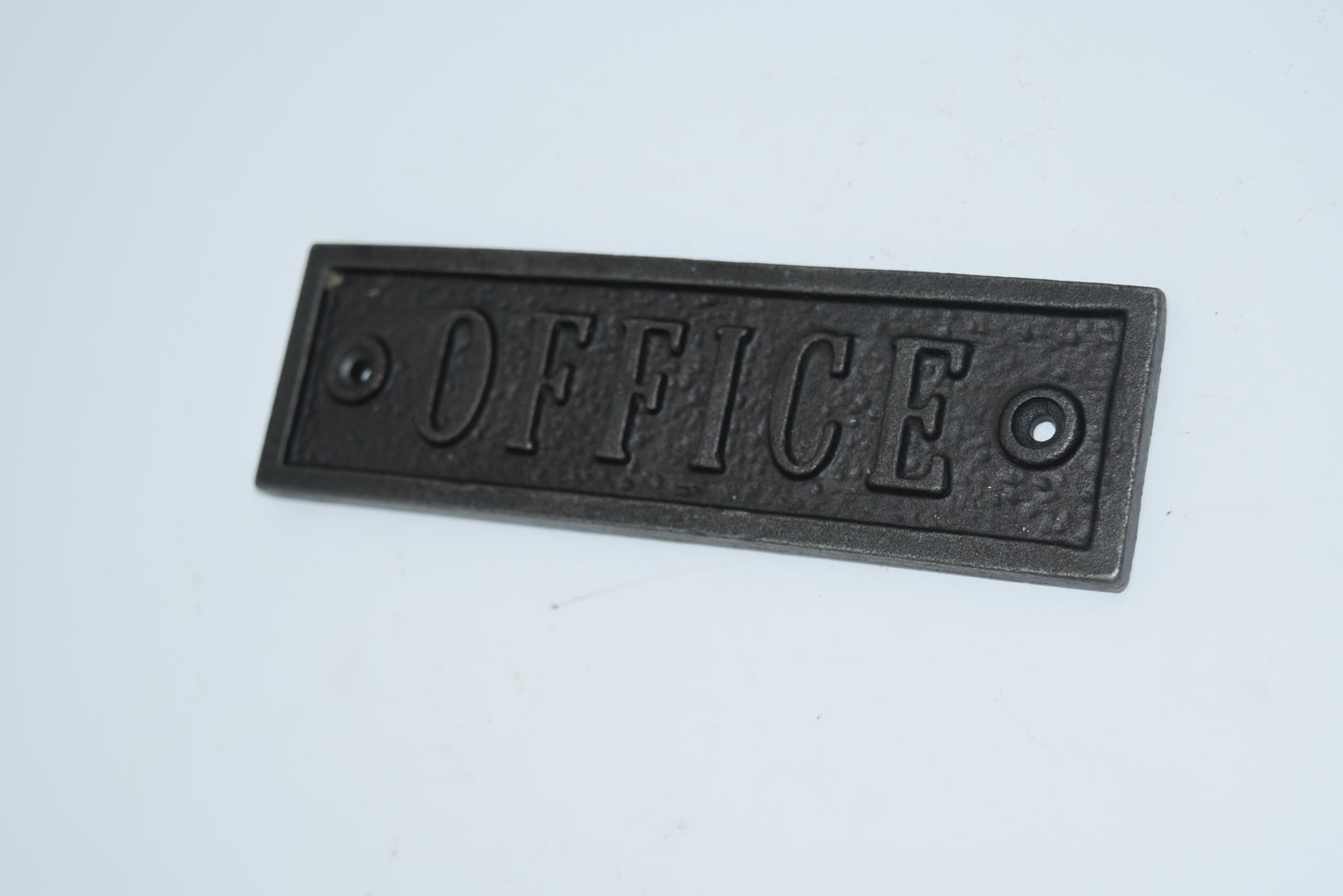 Plaque OFFICE Cast Antique Iron 150mm x 45mm