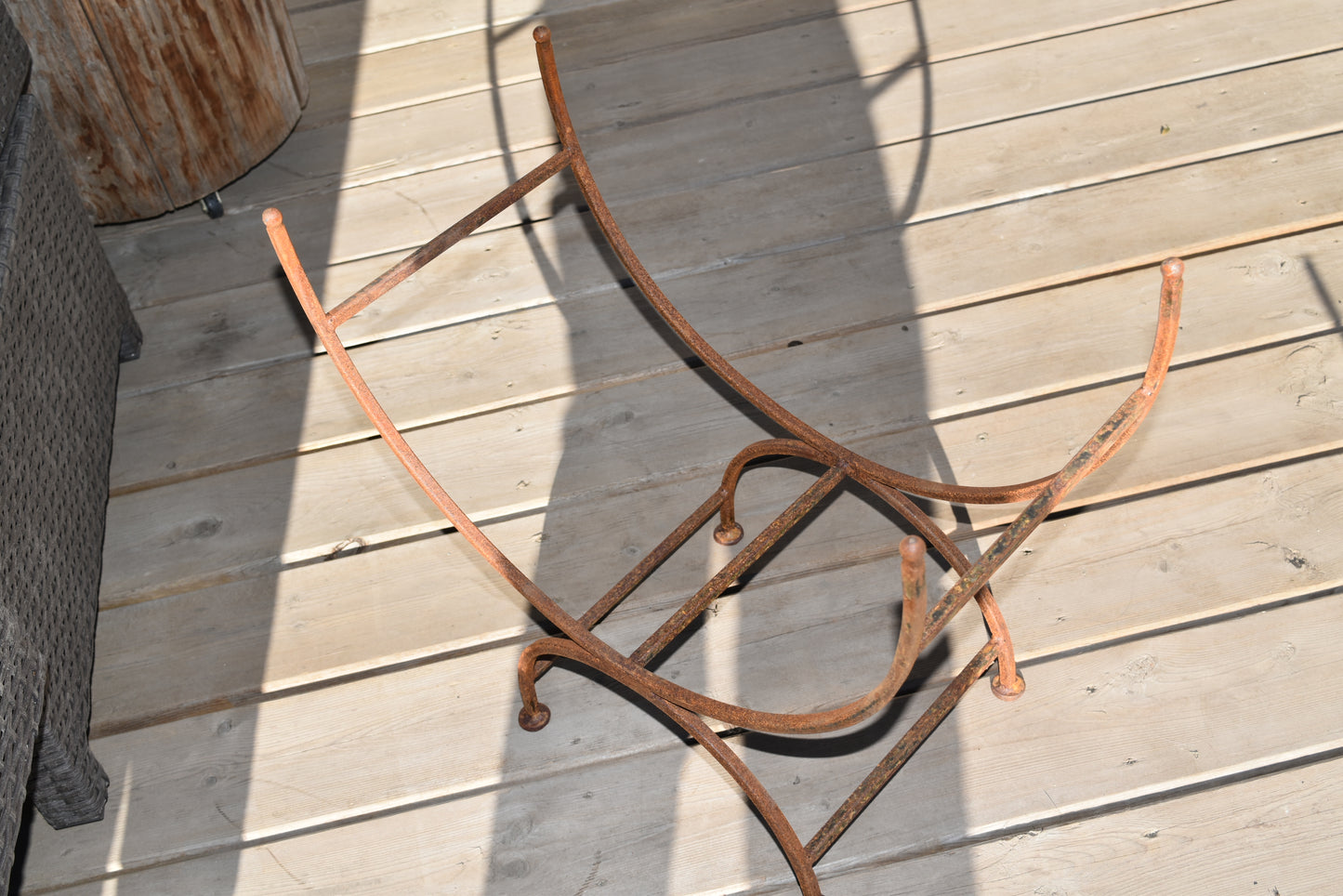 Log Holder Vintage Antique Iron or Rustic finish- Hand Made in Canada