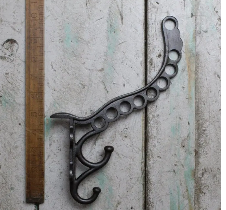 Luggage Carriage Brackets PULLMAN For Rods Cast Antique Iron 250mm