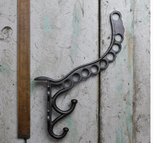 Luggage Carriage Brackets PULLMAN For Rods Cast Antique Iron 250mm