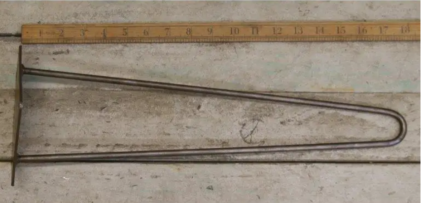 Hairpin Leg - 2 Prong - Antique Iron 12", 16" & 18"