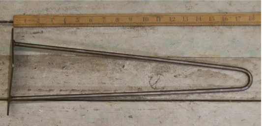 Hairpin Leg - 2 Prong - Antique Iron 12", 16" & 18"