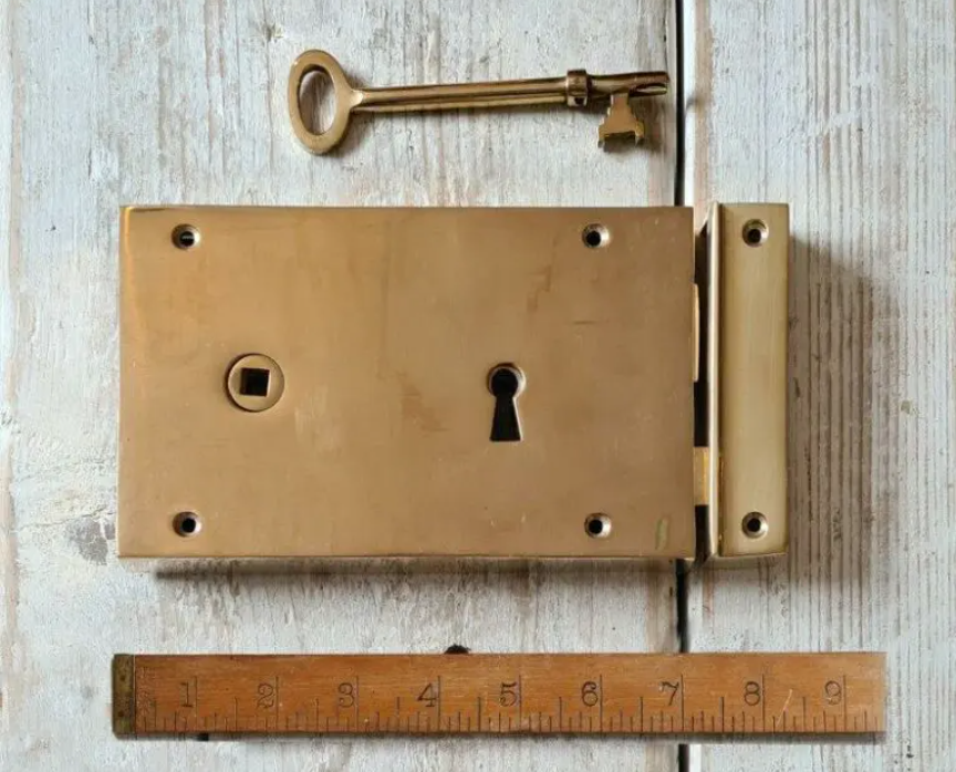 Rim Lever Lock Set SOLID BRASS - Left & Right Hand Available