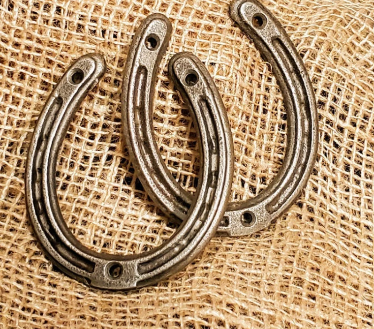Horseshoe (no Hook) Cast Antique Iron 96mm