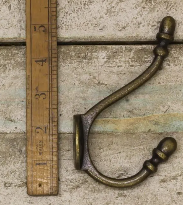 The Acorn Hat & Coat Hook - Antique Copper, Antique Brass, Solid Brass, Antique iron or Epoxy Black