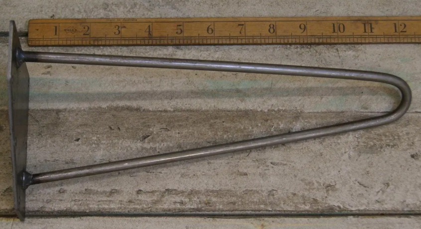 Hairpin Leg - 2 Prong - Antique Iron 12", 16" & 18"