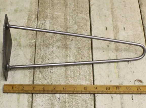 Hairpin Leg - 2 Prong - Antique Iron 12", 16" & 18"