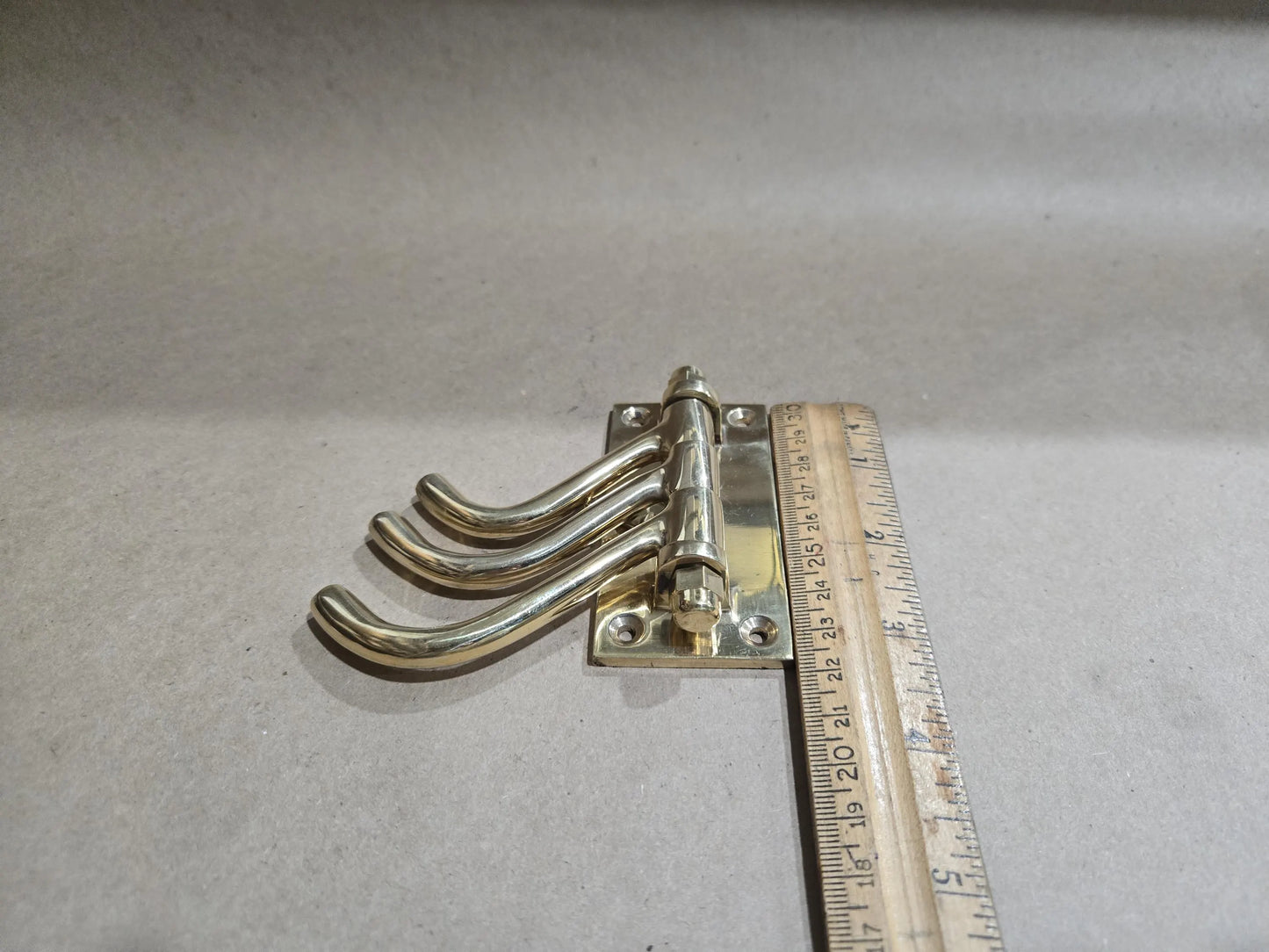Swivel Hook Triple LUXURY Solid Brass 100mm
