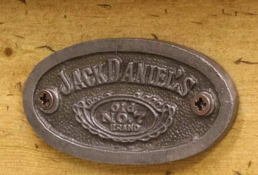 Plaque Oval JACK DANIELS Antique Iron 40mm x 77mm