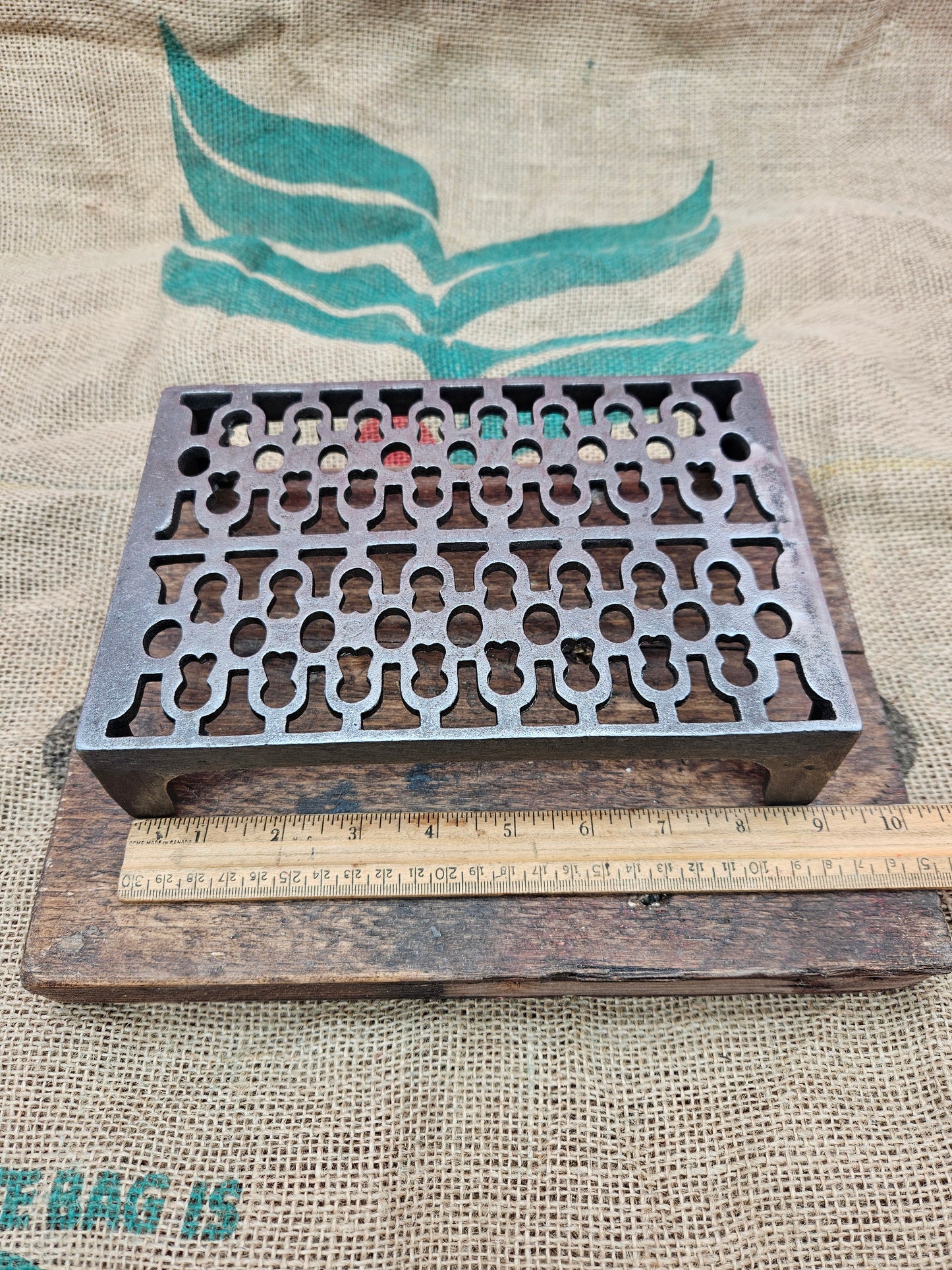 Cast Iron Air Brick or Trivet - Pot Stand 6" x 9"