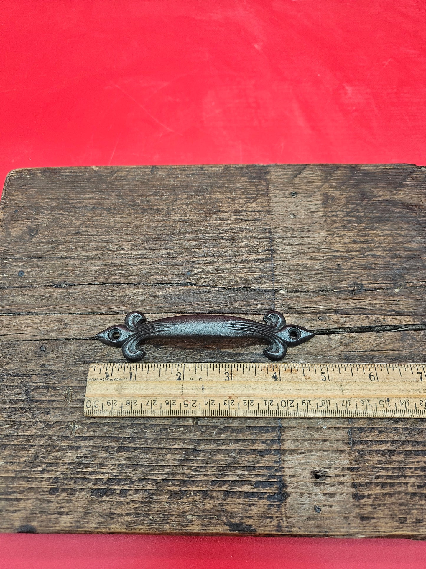 Fleur De Lys Pull Handle 5" Antique Iron