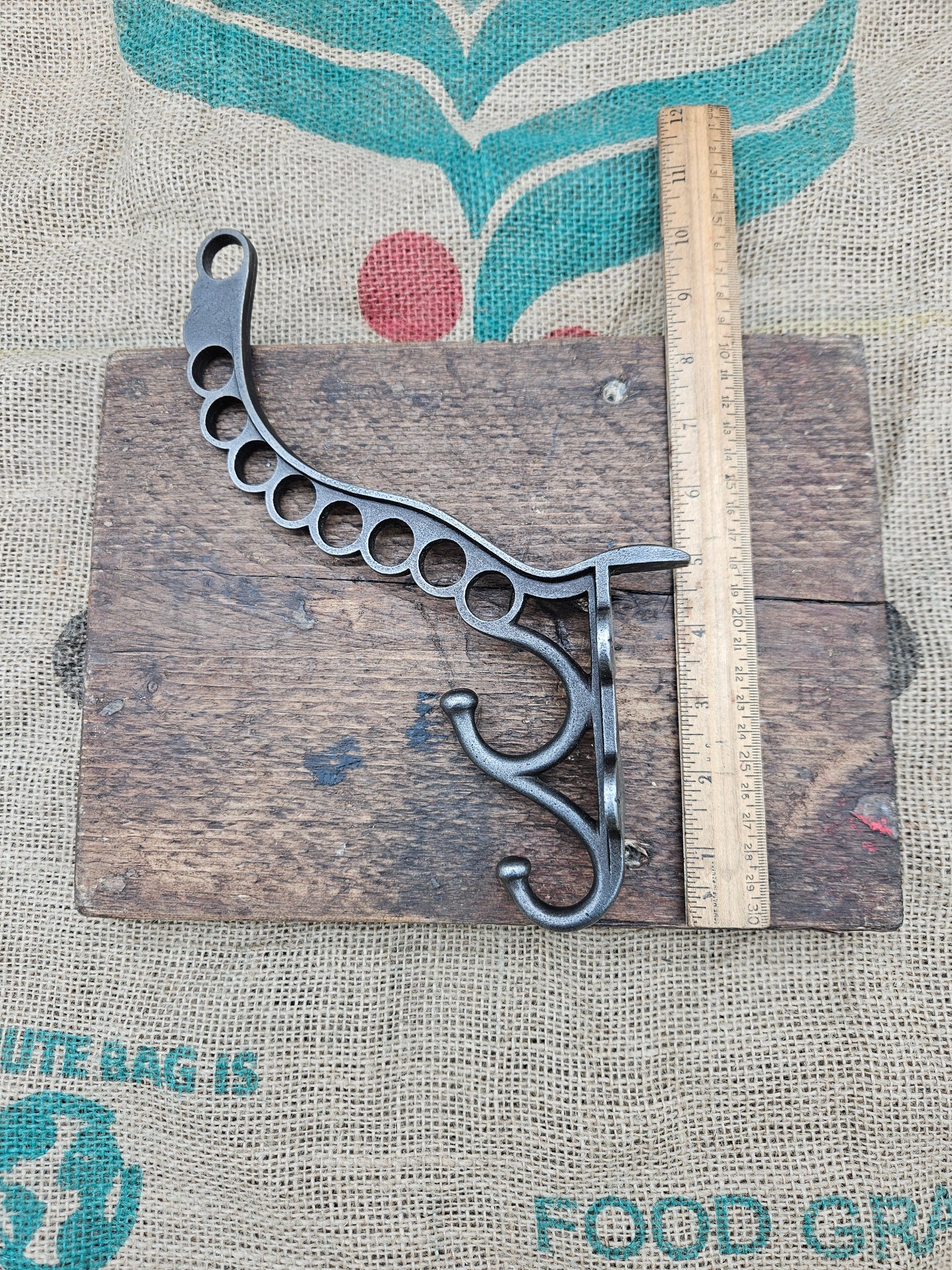 Luggage Carriage Brackets PULLMAN For Rods Cast Antique Iron 250mm