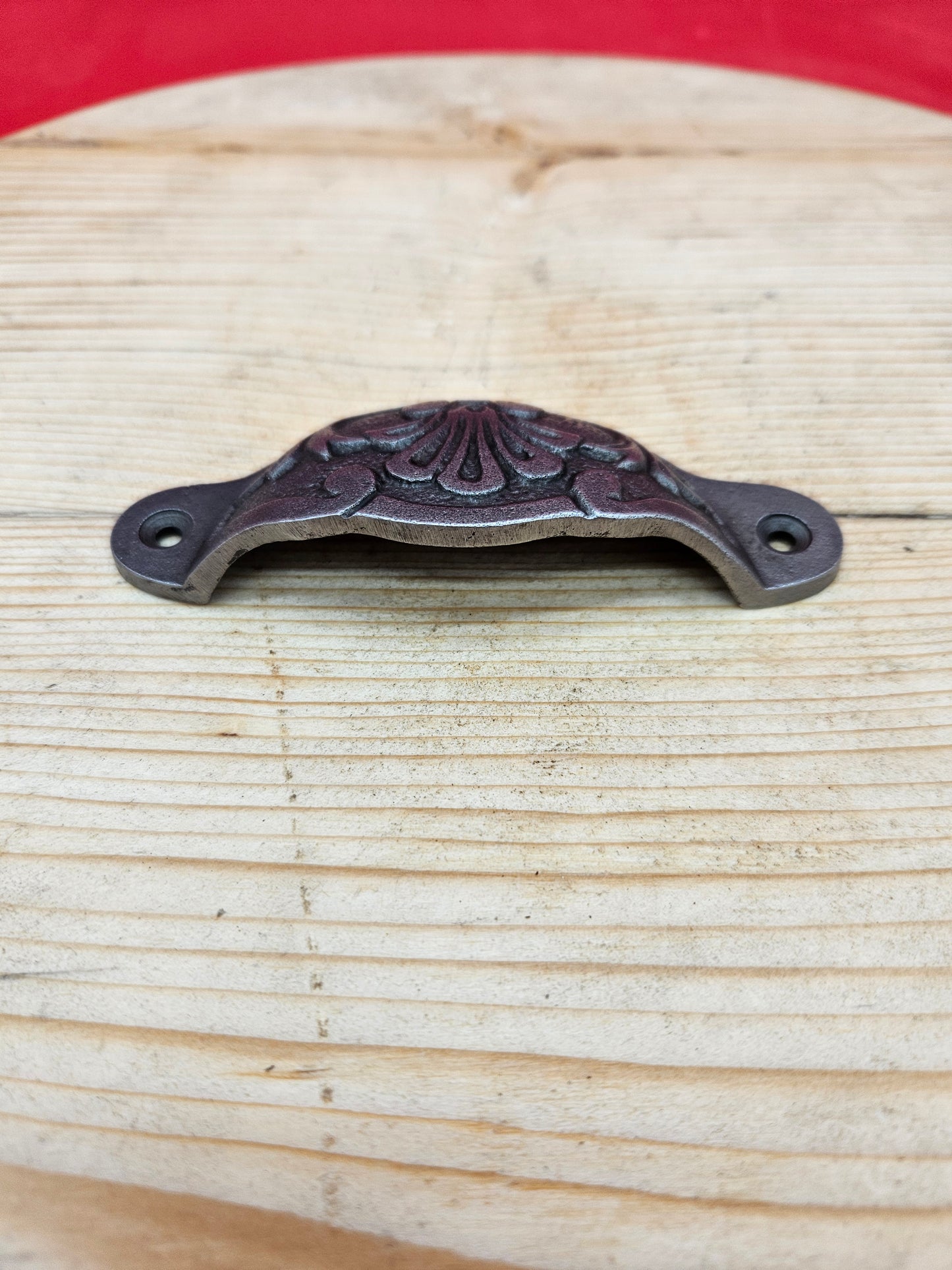 Fancy Slim Design - Antique Iron Cup Pull Handle
