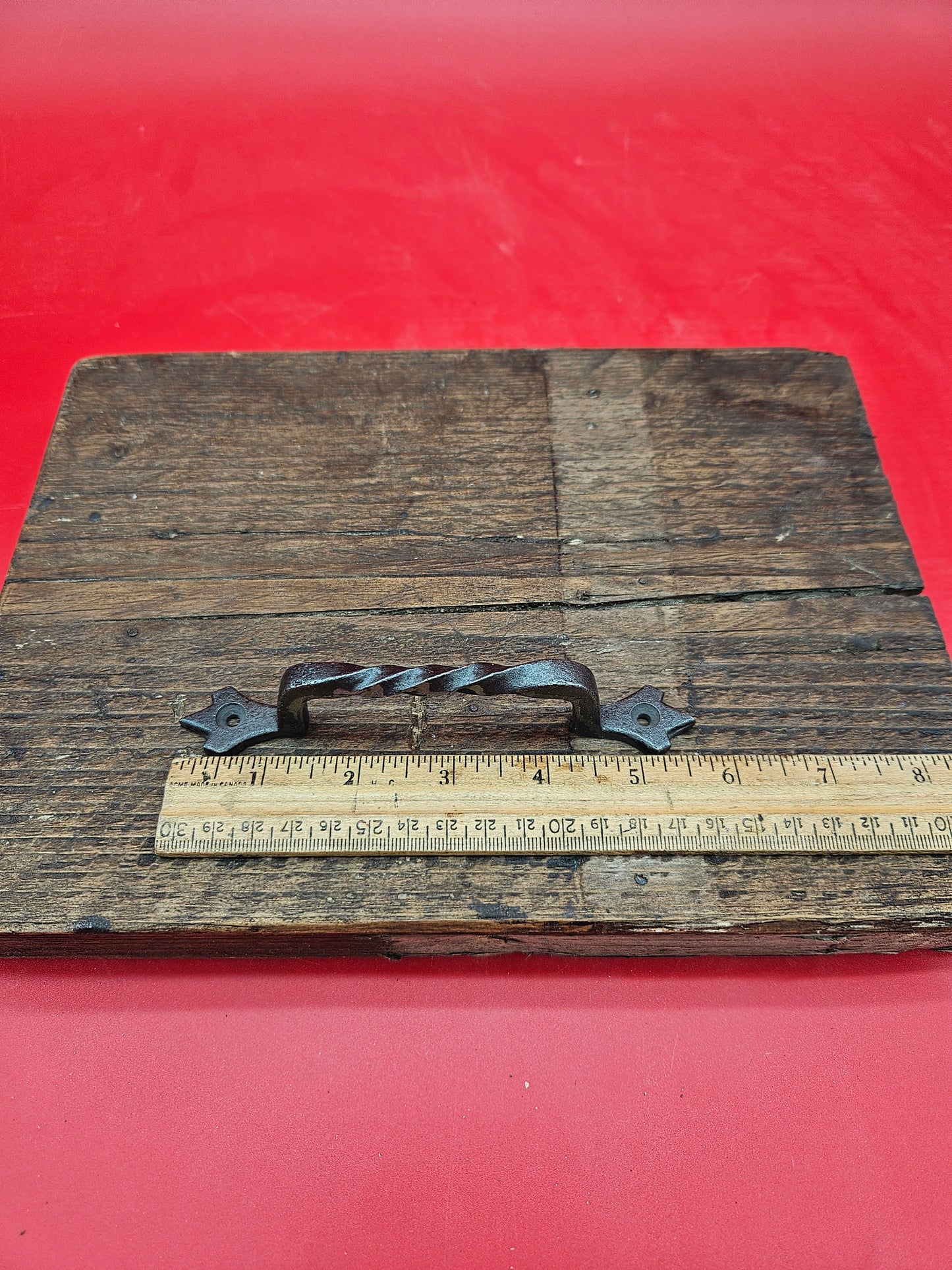 Gothic Twisted Pull Handle 6" Antique Iron