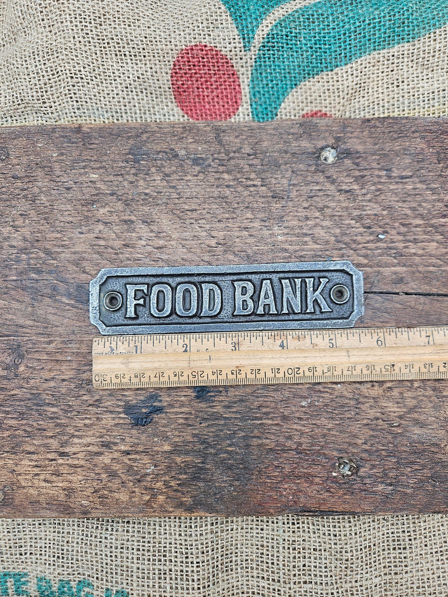 Food Bank Flat Antique Iron 120mm x 120mm
