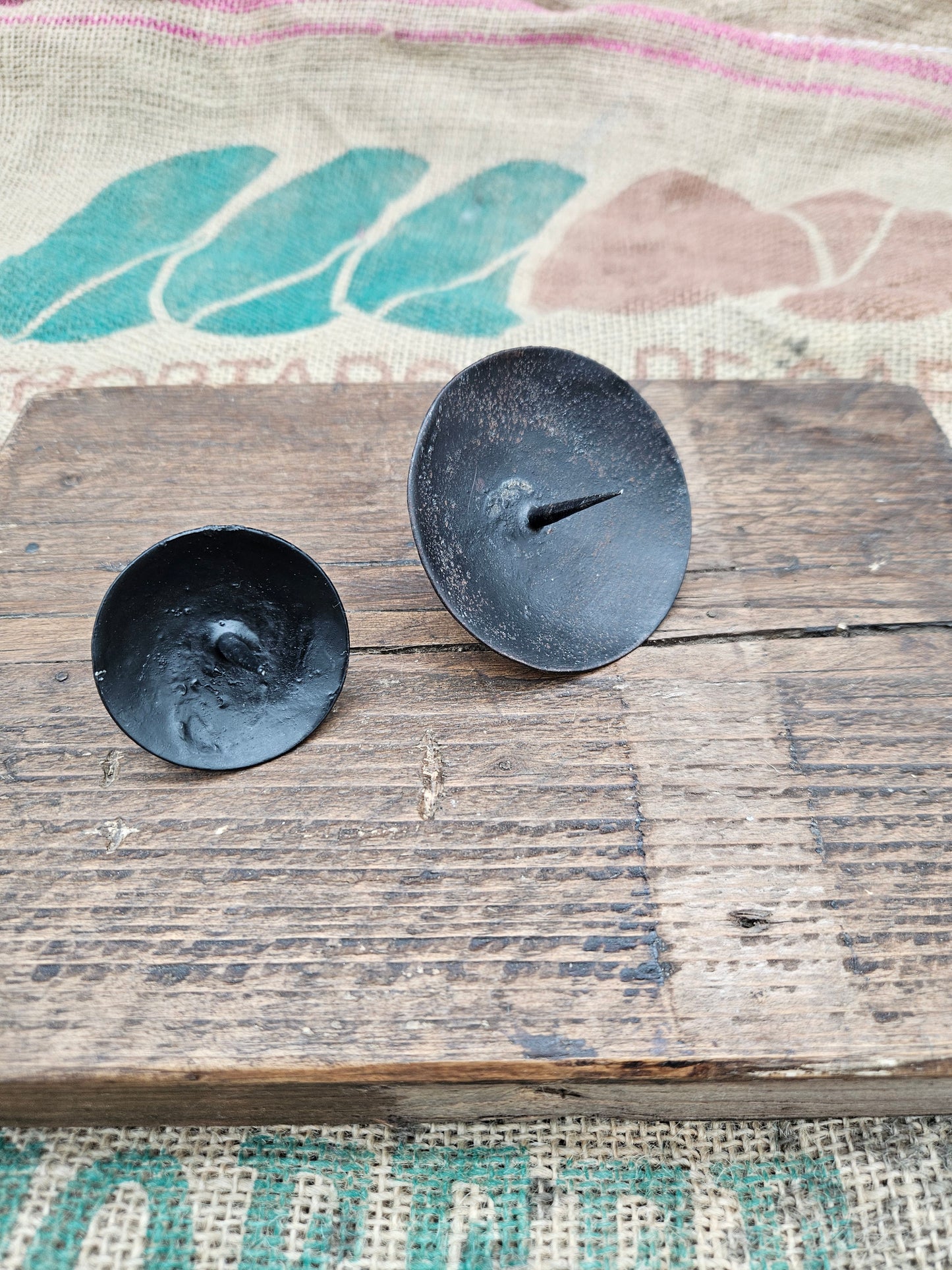 Candle Base Holder - 2" & 3" Screw-In Pressed Steel Black
