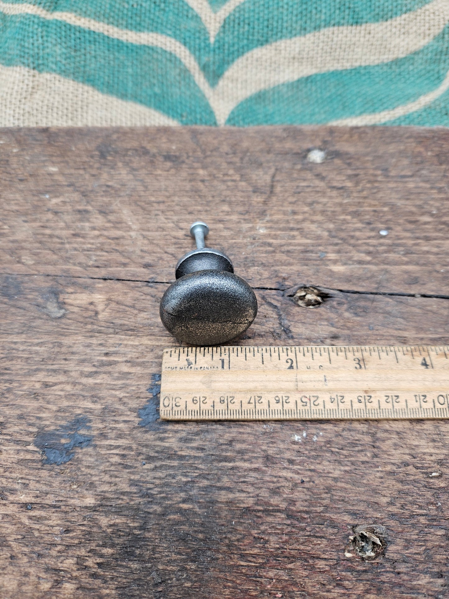 Plain Shaker Round Drawer Knob - Antique Iron