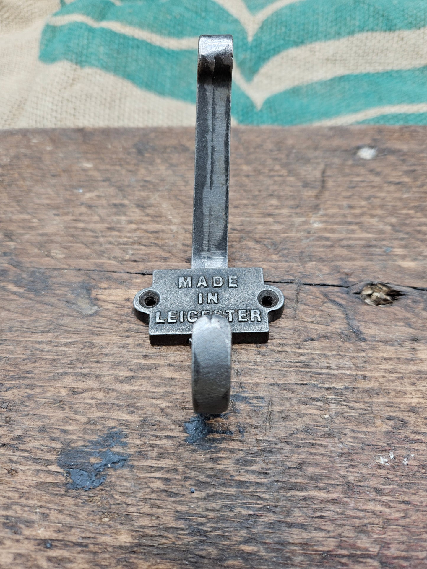 Coat Hook Double MADE IN LEICESTER 2 Part Cast Iron 110mm