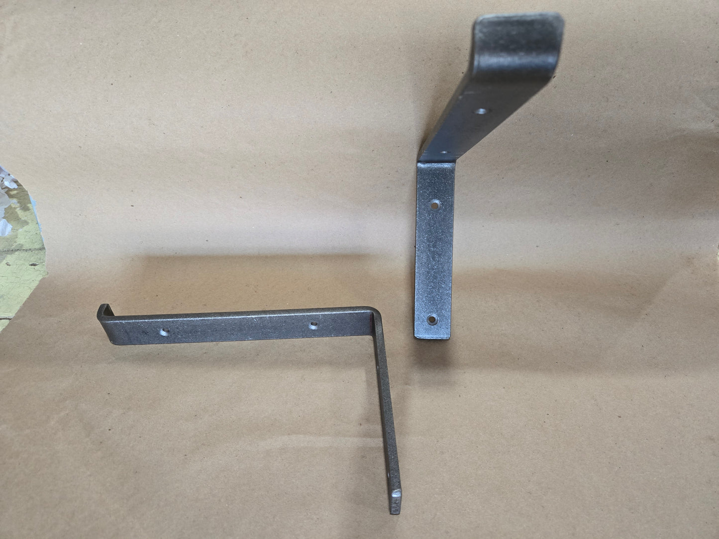 Hand forged bracket, soft industrial look