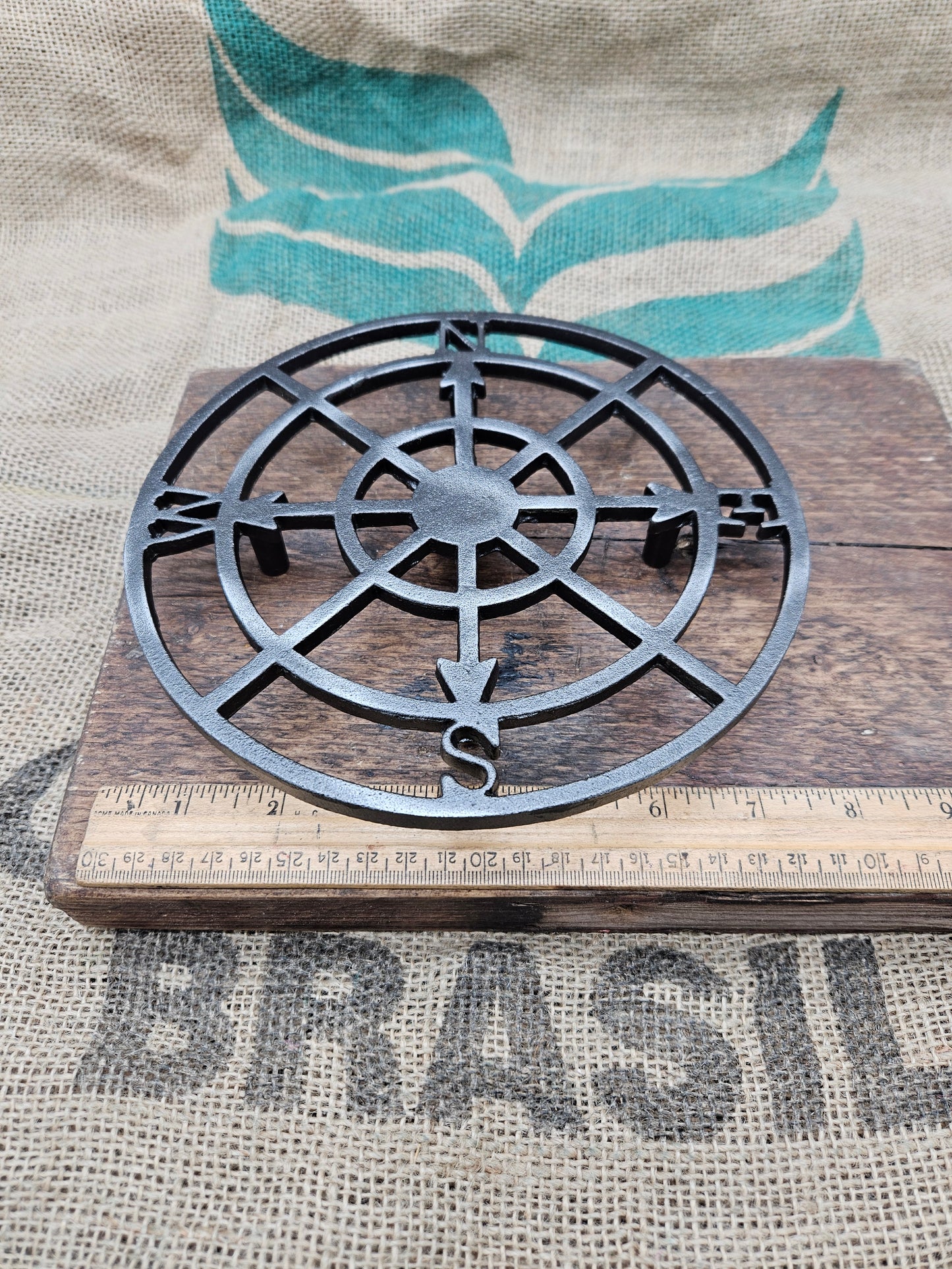 Trivet Pot Stand / Circular Compass - 8 inches wide by 2 inches high