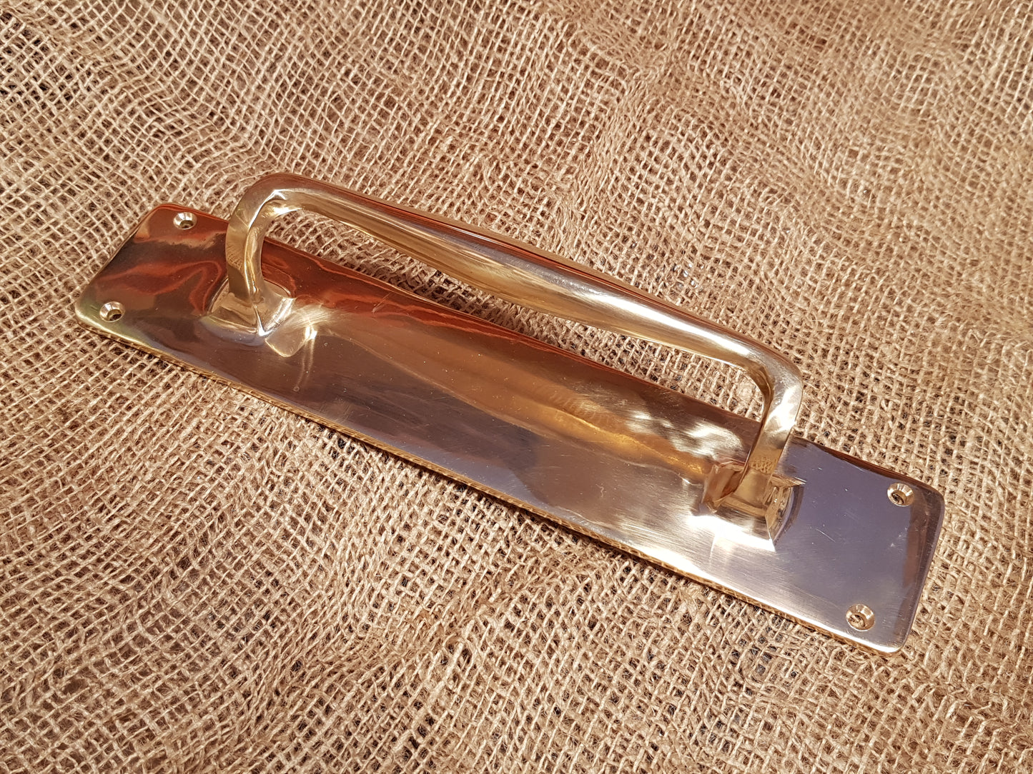 Barn Door Handle on Backplate - Heavy Duty Solid Brass - Spearhead Collection - Barn Door Handles - Barn Door Handles, Brass, Door Hardware, Entryway Hardware, Hardware, Heavy Duty