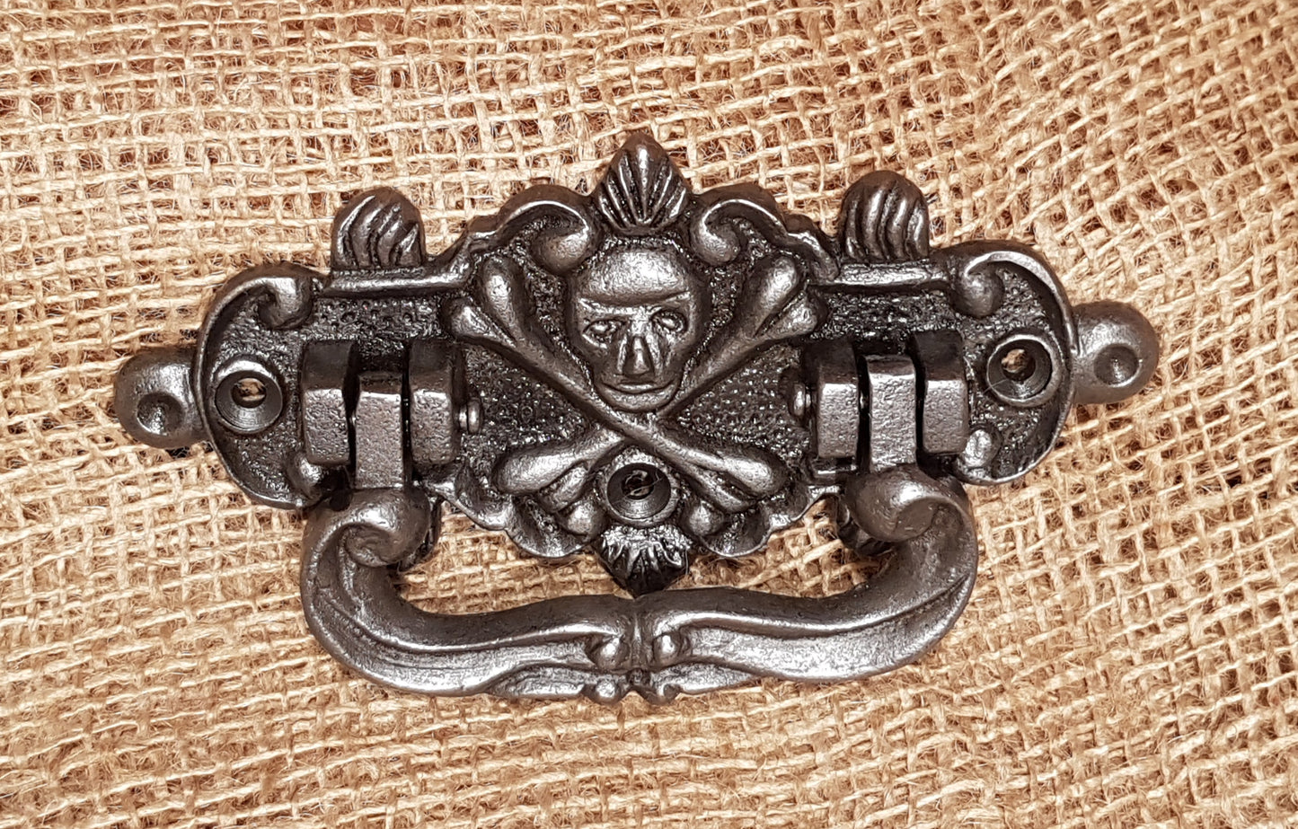 Skull and Bones Lifting Handle - Spearhead Collection - Drop & Lifting Handles - Drop Handles, Heavy Duty, Lifting Handles, Skull and Bones Design