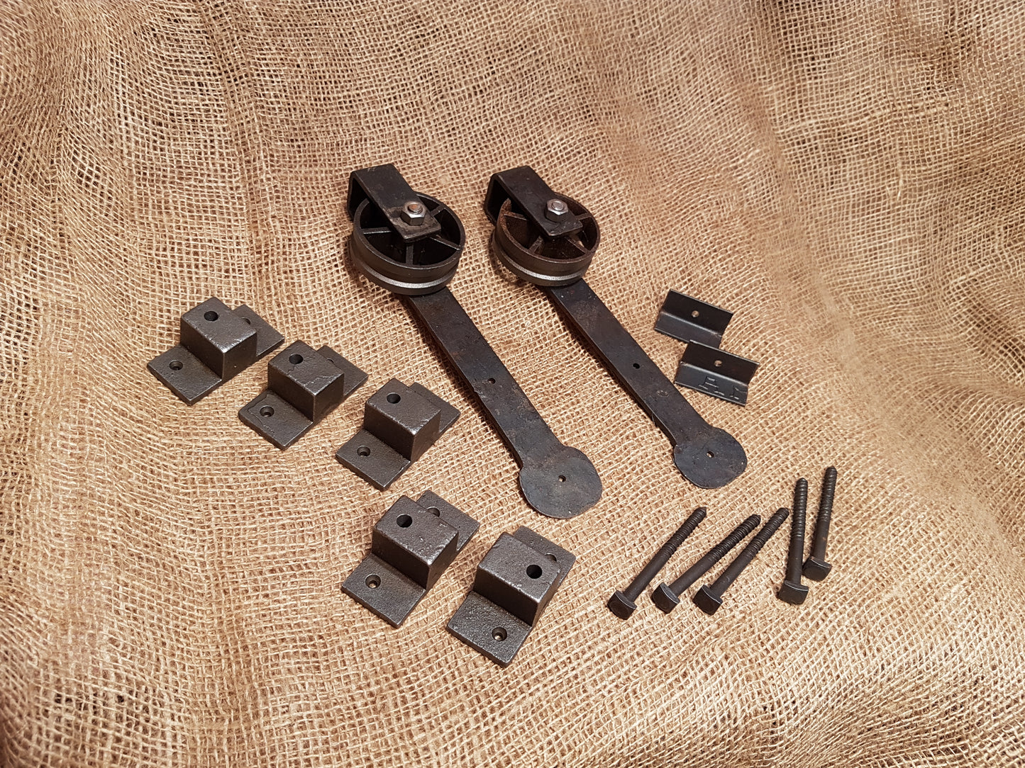 Sliding Door Hardware Kit 6 ft. Top Rail - Spearhead Collection - Door & Gate Entryway Hardware - Barn Door Hardware, Barn Restoration, Door and Entry Way Accessories, Hardware, Industrial ha
