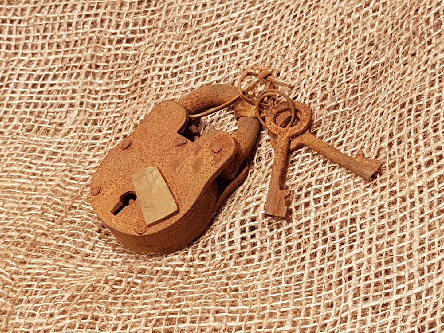 Padlock 2 1/2" Hand Forged Iron - Rusted