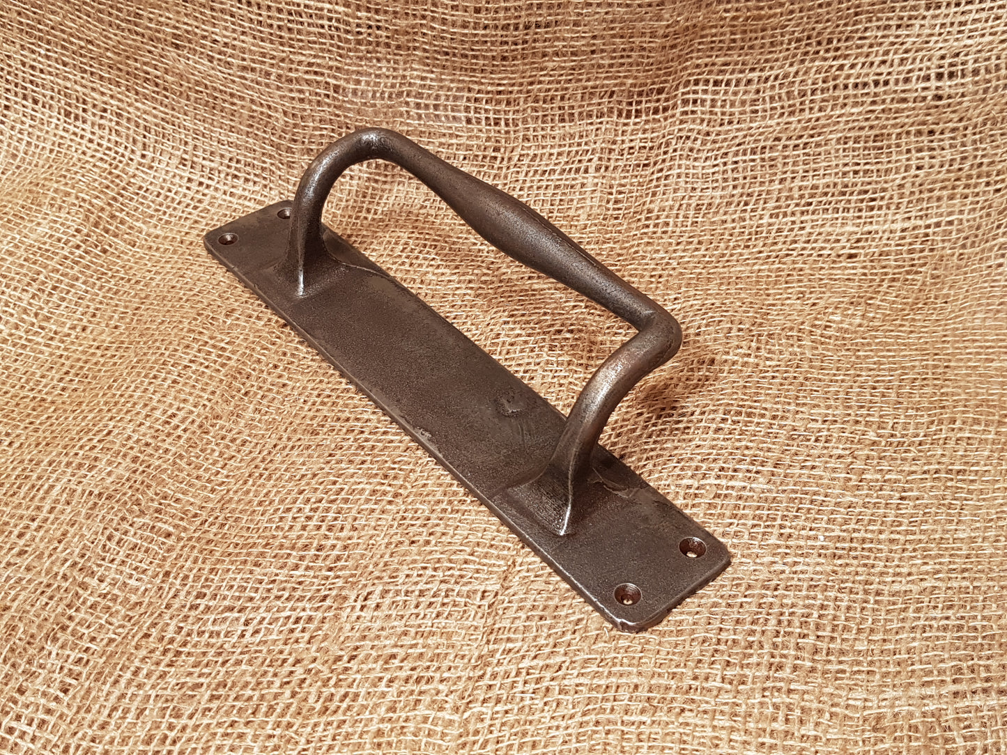 Door Handle on Back Plate - Heavy Duty Barn Door - Antique Iron - Spearhead Collection - Barn Door Handles - Barn Door Handles, Barn Restoration, Door Hardware, Entryway Hardware, Hardware, H