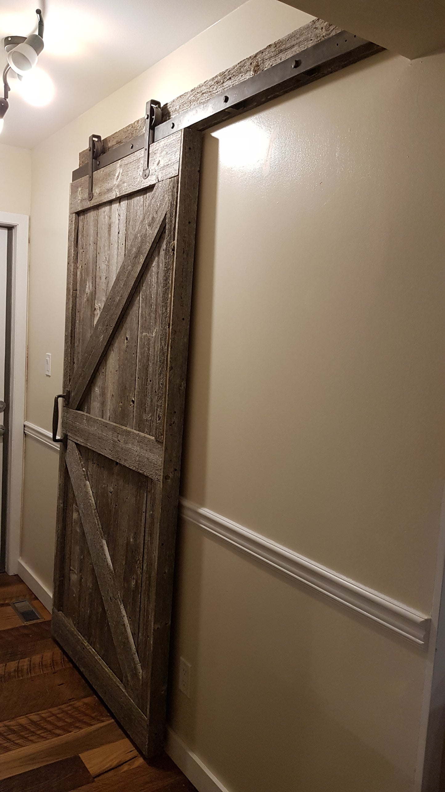 Sliding Door Hardware Kit 6 ft. Top Rail - Spearhead Collection - Door & Gate Entryway Hardware - Barn Door Hardware, Barn Restoration, Door and Entry Way Accessories, Hardware, Industrial ha
