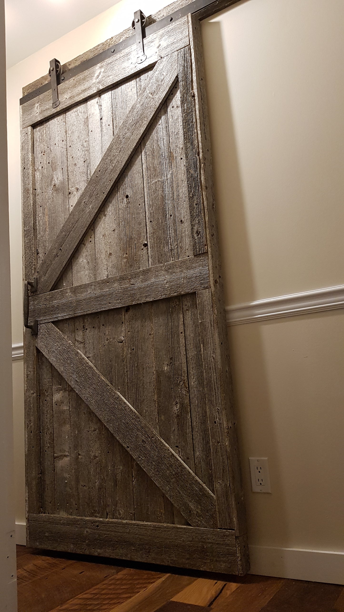 Sliding Door Hardware Kit 6 ft. Top Rail - Spearhead Collection - Door & Gate Entryway Hardware - Barn Door Hardware, Barn Restoration, Door and Entry Way Accessories, Hardware, Industrial ha