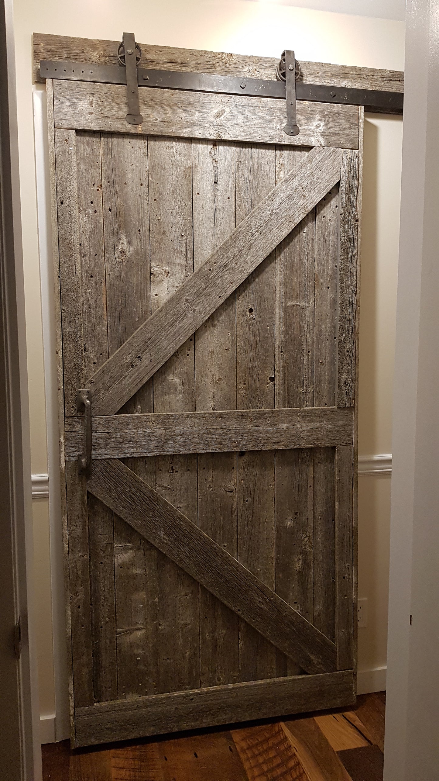 Sliding Door Hardware Kit 6 ft. Top Rail - Spearhead Collection - Door & Gate Entryway Hardware - Barn Door Hardware, Barn Restoration, Door and Entry Way Accessories, Hardware, Industrial ha