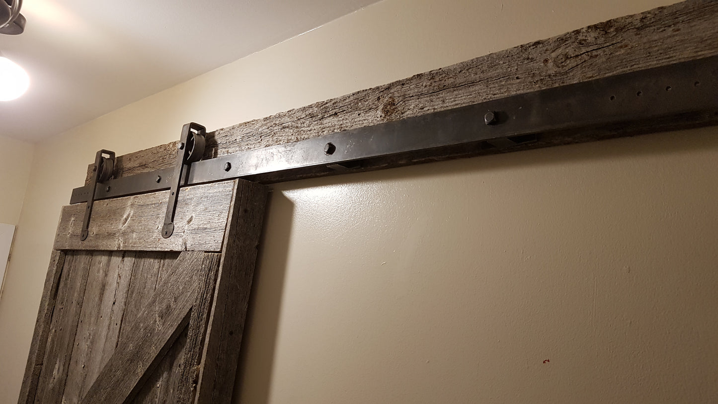 Sliding Door Hardware Kit 6 ft. Top Rail - Spearhead Collection - Door & Gate Entryway Hardware - Barn Door Hardware, Barn Restoration, Door and Entry Way Accessories, Hardware, Industrial ha